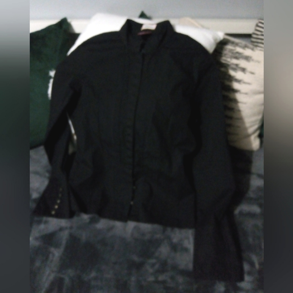 Vintage Buffalo David Bitton Long Sleeved Snap Button Shirt in Black Sz M - Picture 2 of 12